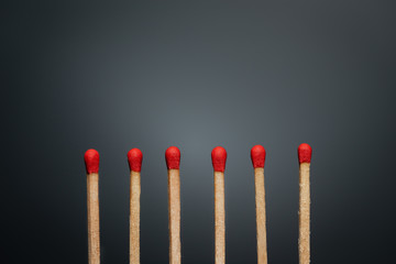 Group match on a black background