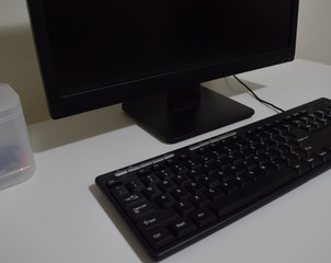 keyboard and computer 