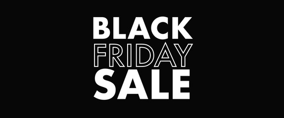 Black Friday Sale/Discount! Black background with white letters. Suitable for web and print.