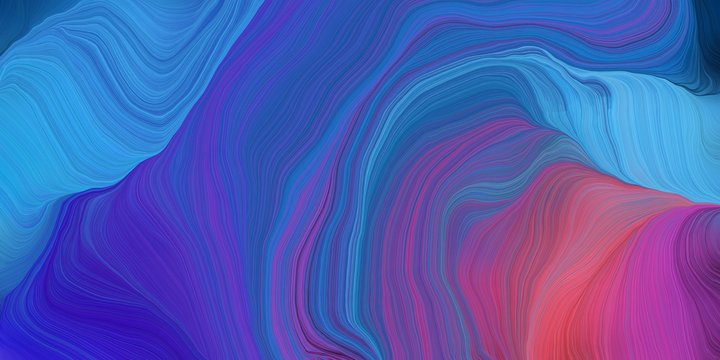 abstract design swirl waves. can be used as wallpaper, background graphic or texture. graphic illustration with royal blue, steel blue and mulberry colors © Eigens