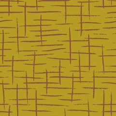 Vector crossed lines texture. Hand drawn grunge style weaving seamless pattern. Great for fabric, packaging and wrapping paper.