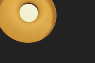 lamp on black background