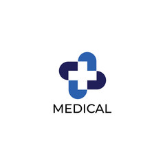 Obraz premium Medical pharmacy logo design template.