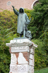 Statue of Cola Di Rienzo by Girolamo Masini, erected in 1877 near the Campidoglio, where he was...
