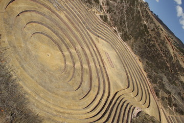 Naklejka premium Moray crop terraces in Peru