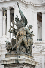 Obraz premium detail of the altar of the fatherland in piazza venezia in rome 