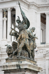 detail of the altar of the fatherland in piazza venezia in rome 