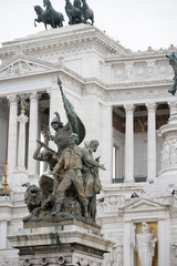 altar of the nation in piazza venezia in rome  