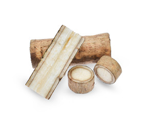 burdock roots or kobo isolated on white background