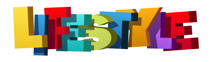 Colorful illustration of "Lifestyle" word