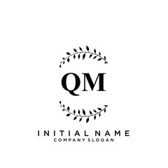 Letter QM Beauty Logo Template Vector