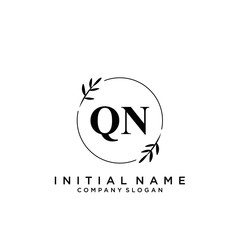 Letter QN Beauty Logo Template Vector