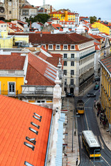 Fototapeta na wymiar Roofs in Lisbon downtown, Portugal.