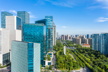 Obraz premium city skyline in hangzhou china