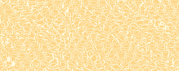 Hand drawn orange wavy line texture background