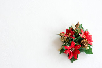 Christmas, cards with the words and Christmas decorations, Christmas tree, snowflakes, carolers.