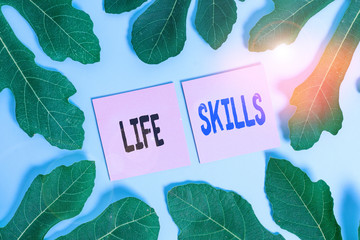 Text sign showing Life Skills. Business photo text skill that is necessary for full participation...