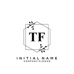 Letter TF Beauty Logo Template Vector