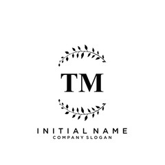 Letter TM Beauty Logo Template Vector