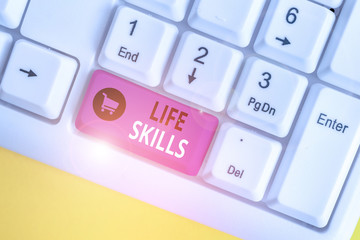 Handwriting text Life Skills. Conceptual photo skill that is necessary for full participation in...