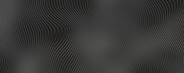 Abstract digital wallpaper, elegant dark wavy lines background
