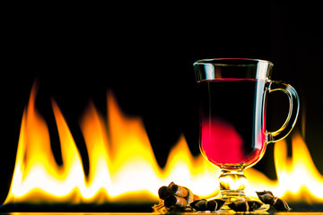 Hot mulled wine.