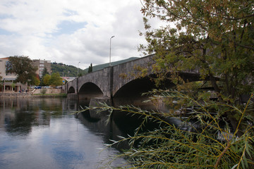 Cityscape Trebinje. Bosnia-Herzegovina. Beautiful river.