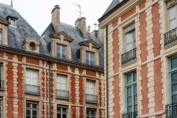 Fototapeta na wymiar beautiful Street view of Buildings, Paris city, France