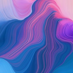Obraz premium quadratic graphic illustration with strong blue, pastel violet and moderate violet colors. abstract design swirl waves. can be used as wallpaper, background graphic or texture