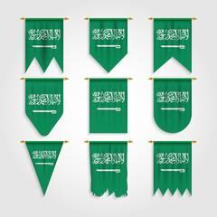 Saudi Arabia Flag in Different shapes, Flag of Saudi Arabia in Various Shapes