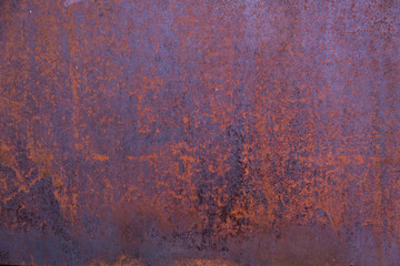 rusty steel sheet of metal red shade