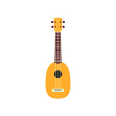 Obraz premium Ukulele isolated on white background. Vector musical instrument