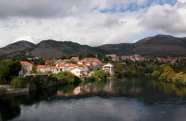 Fototapeta na wymiar Beautiful river in Trebinje. Bosnia-Herzegovina.