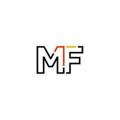 Letter MF logo icon design template elements