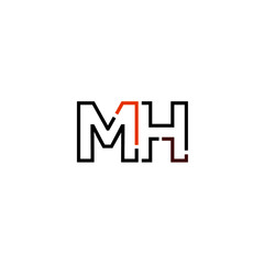 Obraz premium Letter MH logo icon design template elements