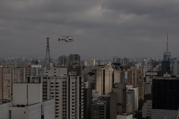 Fototapeta na wymiar Vista aérea da cidade de São Paulo