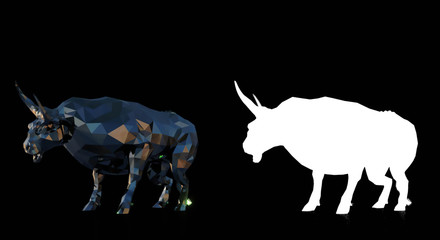 Rendering  Of bull for Business Share Market 