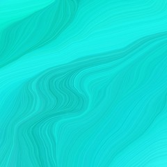 quadratic graphic illustration with bright turquoise, dark turquoise and light sea green colors. abstract fractal swirl motion waves. can be used as wallpaper, background graphic or texture