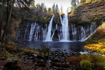 Fototapeta na wymiar Burney Falls, California, in Autumn