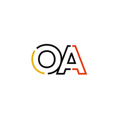 Letter QA logo icon design template elements