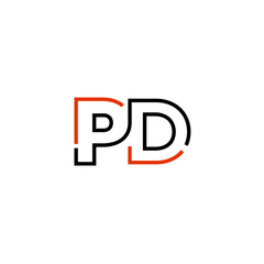 Letter PD logo icon design template elements