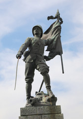 Famous Statue of Soldier of Bonifacio Town in Corsica Island Fra