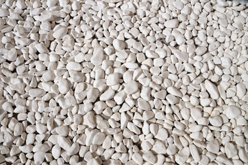 texture of white decorative pebbles for background