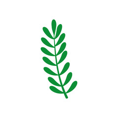 branch with leafs nature ecology isolated icon vector illustration design