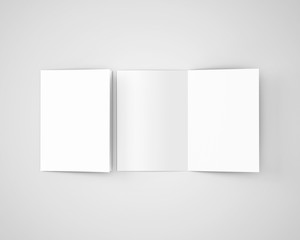 Fototapeta premium Bifold Broszura A4 Biała pusta makieta