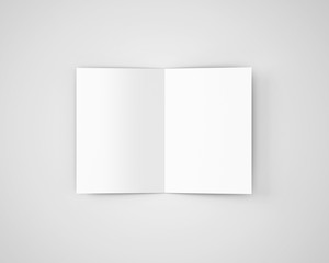 A4 Bifold Brochure White Blank Mockup