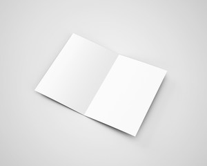 A4 A5 Bifold Brochure White Blank Mockup