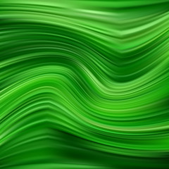 Green abstract wavy background. Acrylic paint flow wave. eps 10