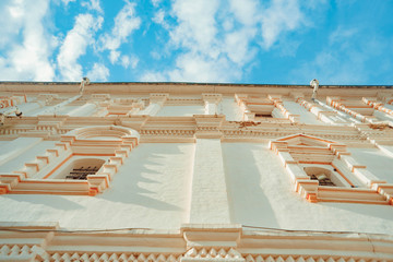 the ancient architecture of the large buildings