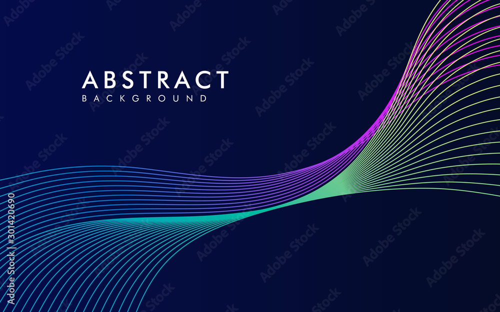 Poster abstract wavy background dynamic effect